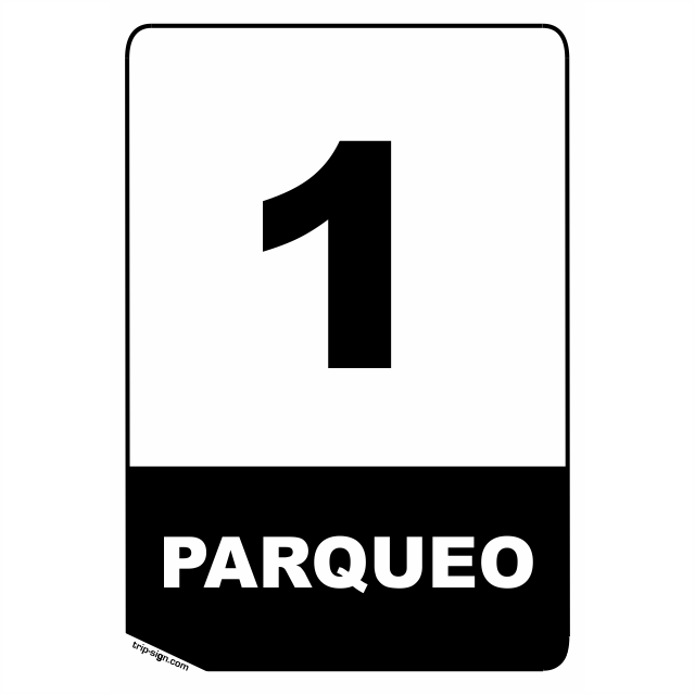 NUMERO PARQUEADERO 1 BLANCO